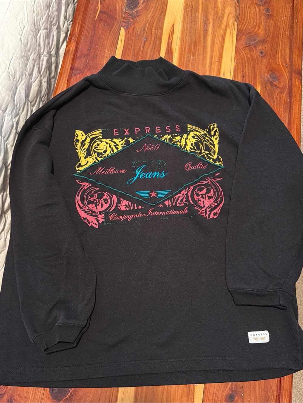 Vtg Limited Express Jeans Mock Turtleneck Sweatshirt Compagnie Internationale